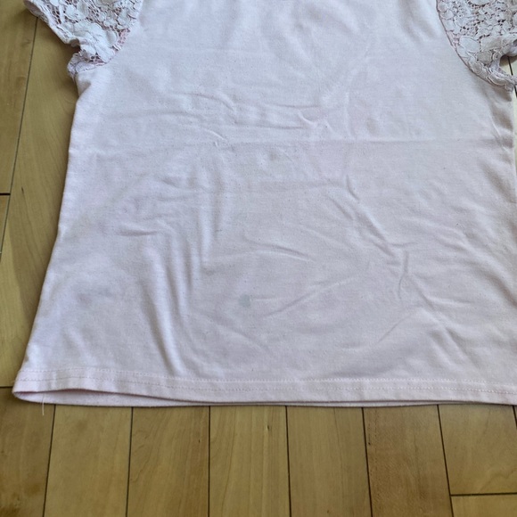 Pink lace sleeve top 8-10 - Picture 10 of 12